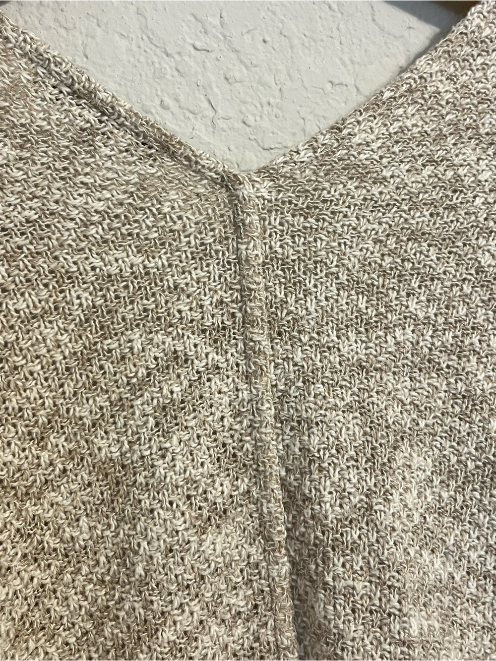 American Eagle XS Marled Open Front Cardigan Neutral Cotton Blend Lightweight - Picture 6 of 9